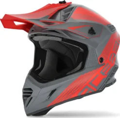 Casco Cross Acerbis X-TRACK VTR In Fibra Grigio Rosso