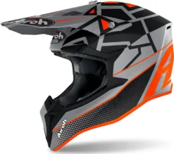 Casco Cross Bambino Airoh Wraap Youth Mood Arancio Opaco
