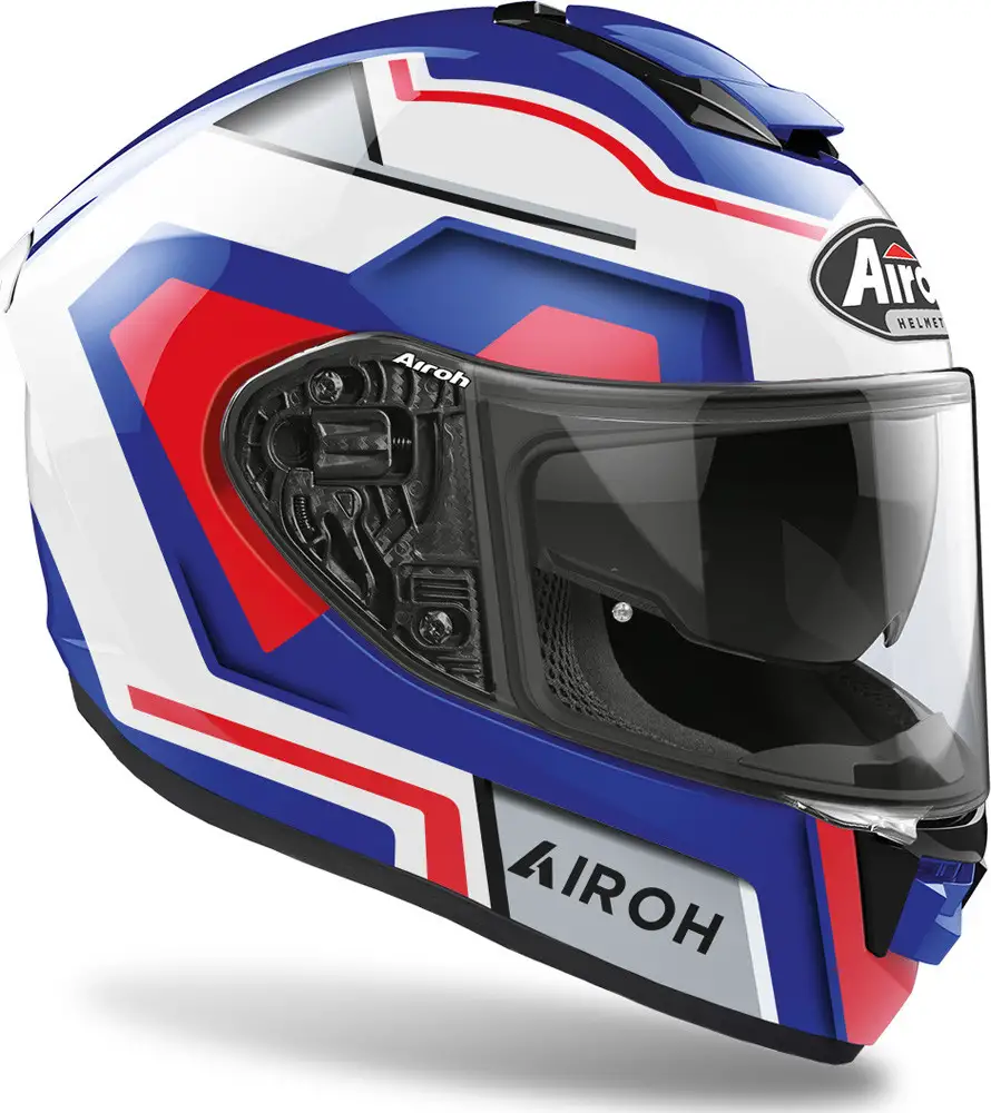 Casco Integrale Airoh ST 501 Square In Fibra Blu Rosso 4 Casco Integrale Airoh ST 501 Square In Fibra Blu Rosso - immagine 2