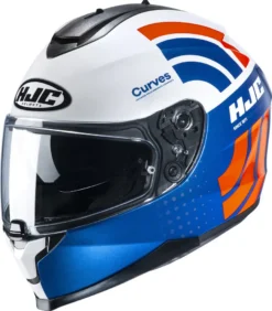 Casco Integrale HJC C70 CURVES MC27 Bianco Blu Rosso