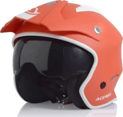Casco Jet Acerbis ARIA Rosso Tangerine