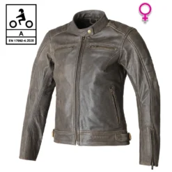 Giacca Moto Donna Pelle Carburo TWISTER LADY CE Certificata Marrone