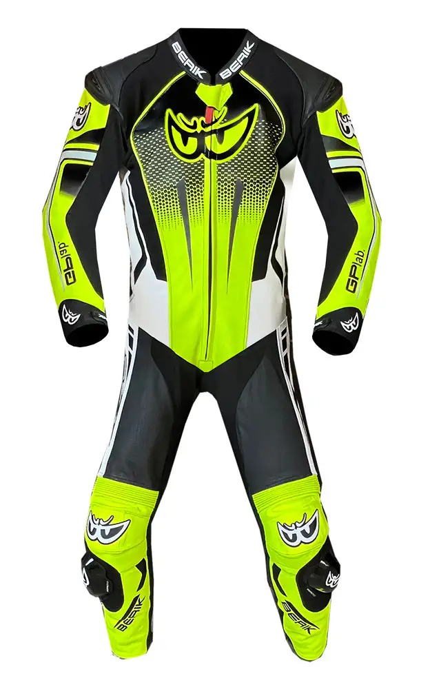 Tuta Moto Pelle Intera Berik LS1-191318 Nero Giallo