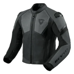 Giacca Moto Pelle Rev'it Matador Nero Antracite