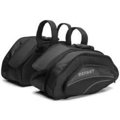 Coppia Borse Laterali Befast SB600 Nero Argento 68 Litri