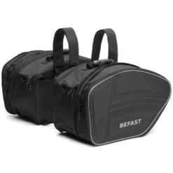 Coppia Borse Laterali Befast SB900 Nero Argento 80 Litri