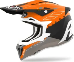 Casco Cross Airoh Strycker Skin In Fibra Arancio Opaco
