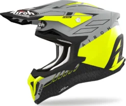 Casco Cross Airoh Strycker Skin In Fibra Giallo Opaco