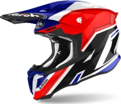 Casco Cross Airoh Twist 2.0 Shaken Blue Gloss
