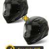 Kit Coppia Ventus Nero Giallo - 2 Caschi Integrali Befast -Accessori Per Moto kit ventus nero giallo