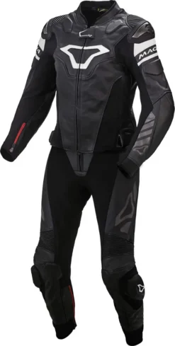 Tuta Moto Donna Pelle Divisibile Macna Tracktix Nero