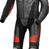 Tuta Moto Pelle Divisibile Macna Tronniq Nero Rosso -Accessori Per Moto tuta moto pelle divisibile macna tronniq nero rosso